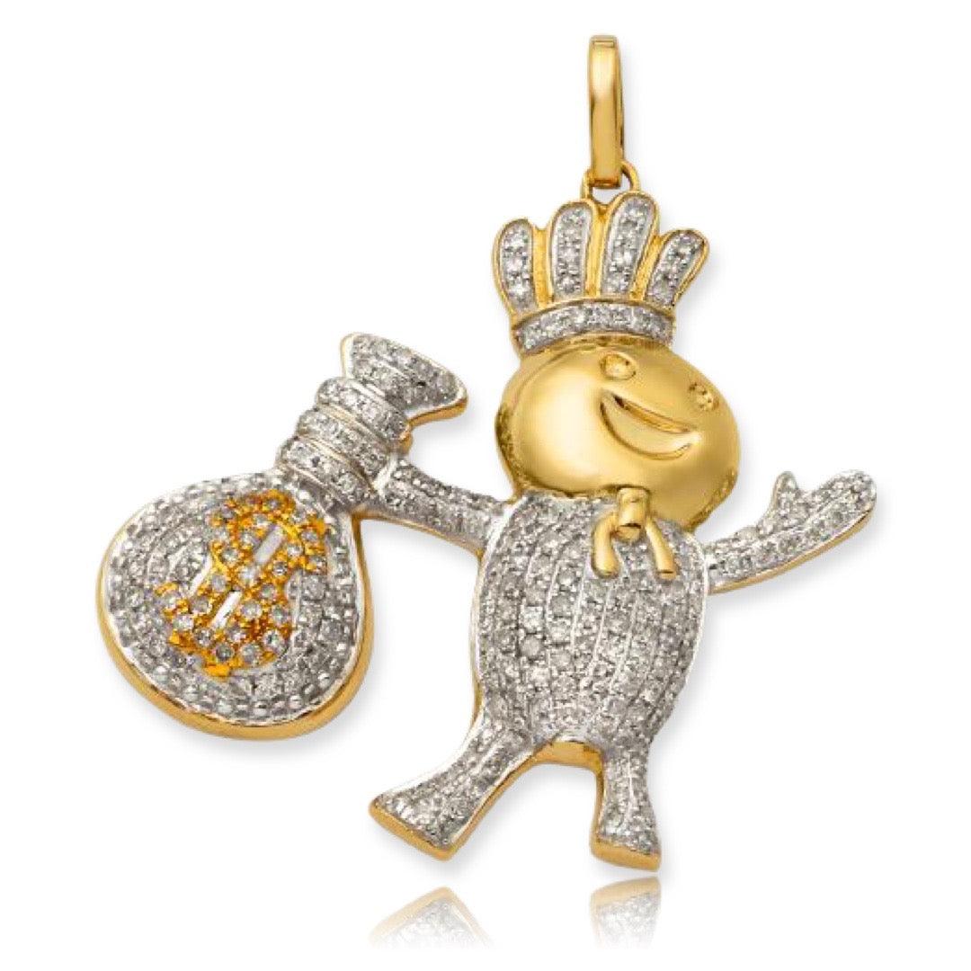 10KY 1.15CTW YELLOW AND WHITE DIAMOND "DOUGH BOY" - Johnny Dang & Co