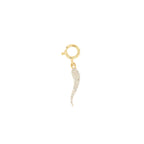 10k Yellow Gold and Diamond 'Italian Horn' Charm - 10023 - Johnny Dang & Co