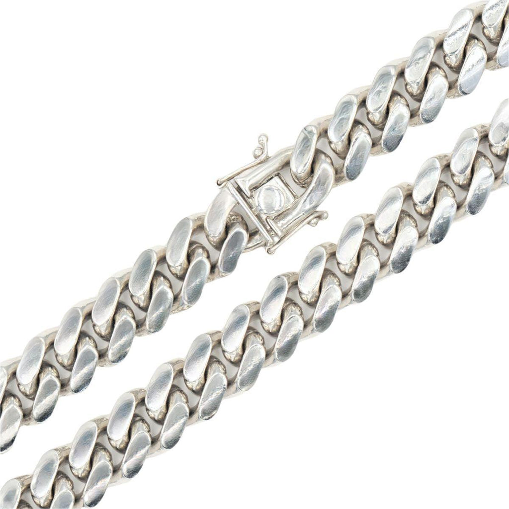 Silver 10mm Solid Cuban Chain 20" 22" 24" - Johnny Dang & Co
