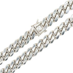 Silver 10mm Solid Cuban Chain 20" 22" 24" - Johnny Dang & Co