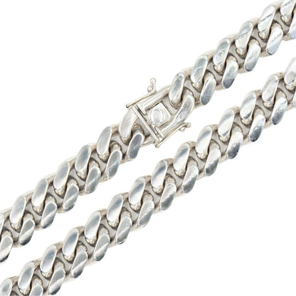 Silver 10mm Solid Cuban Chain 20" 22" 24" - Johnny Dang & Co