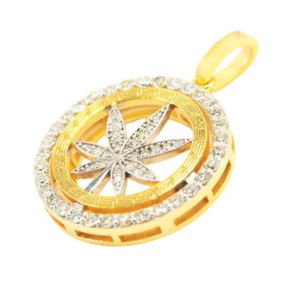 1.85CTW DIAMOND HERBAL MEDICINE OPEN MEDALLION - Johnny Dang & Co