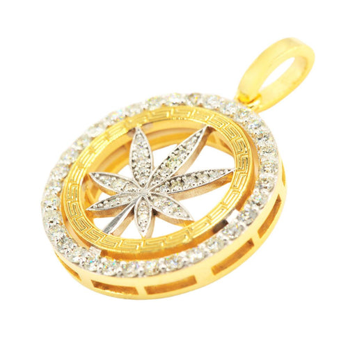 1.85CTW DIAMOND HERBAL MEDICINE OPEN MEDALLION - Johnny Dang & Co