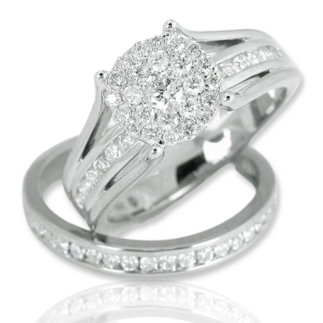 14KW 1.00CTW CLUSTER DIAMOND RING - Johnny Dang & Co