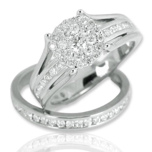 14KW 1.00CTW CLUSTER DIAMOND RING - Johnny Dang & Co
