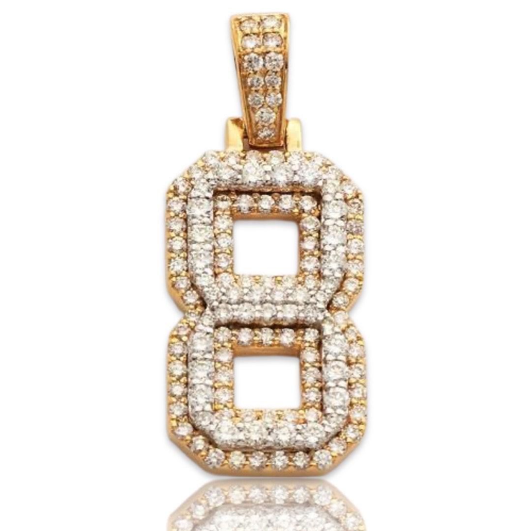 10KY+W 1.00CTW DIAMOND NUMBER PENDANT - Johnny Dang & Co