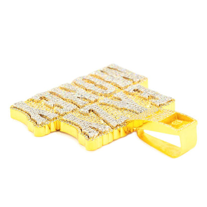 10k Yellow Gold JD&Co Exclusive Custom Diamond Eazy Money Pendant With Bitcoin ATM Bail - Johnny Dang & Co