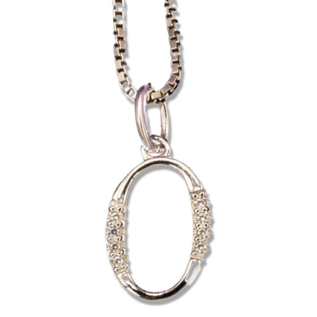 MINI SCRIPT LETTERS SILVER 925 WHITE GOLD PLATED - Johnny Dang & Co