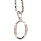 MINI SCRIPT LETTERS SILVER 925 WHITE GOLD PLATED - Johnny Dang & Co