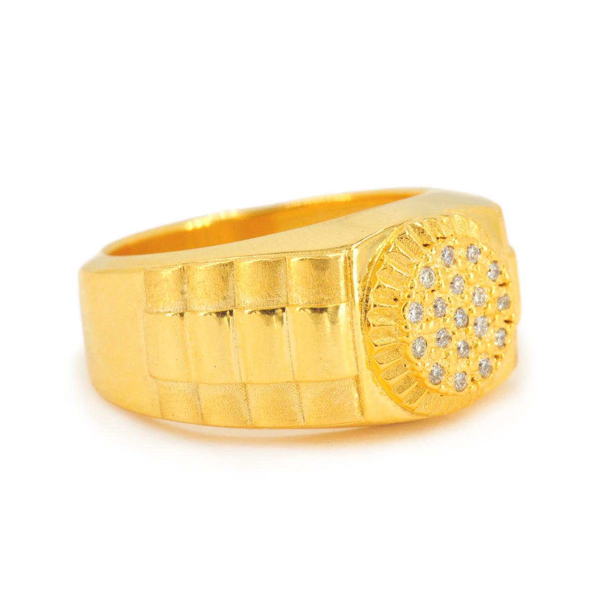 Custom Gold 0.20CT Diamond Mens Ring - Johnny Dang & Co
