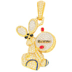 14KY 2.50CTW DIAMOND BATTERY RABBIT PENDANT - Johnny Dang & Co