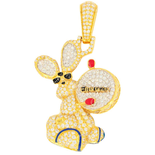 14KY 2.50CTW DIAMOND BATTERY RABBIT PENDANT - Johnny Dang & Co