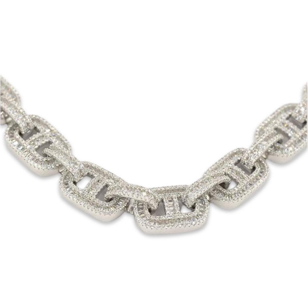 JDB1000 - 12MM CZ Silver Chain - Johnny Dang & Co