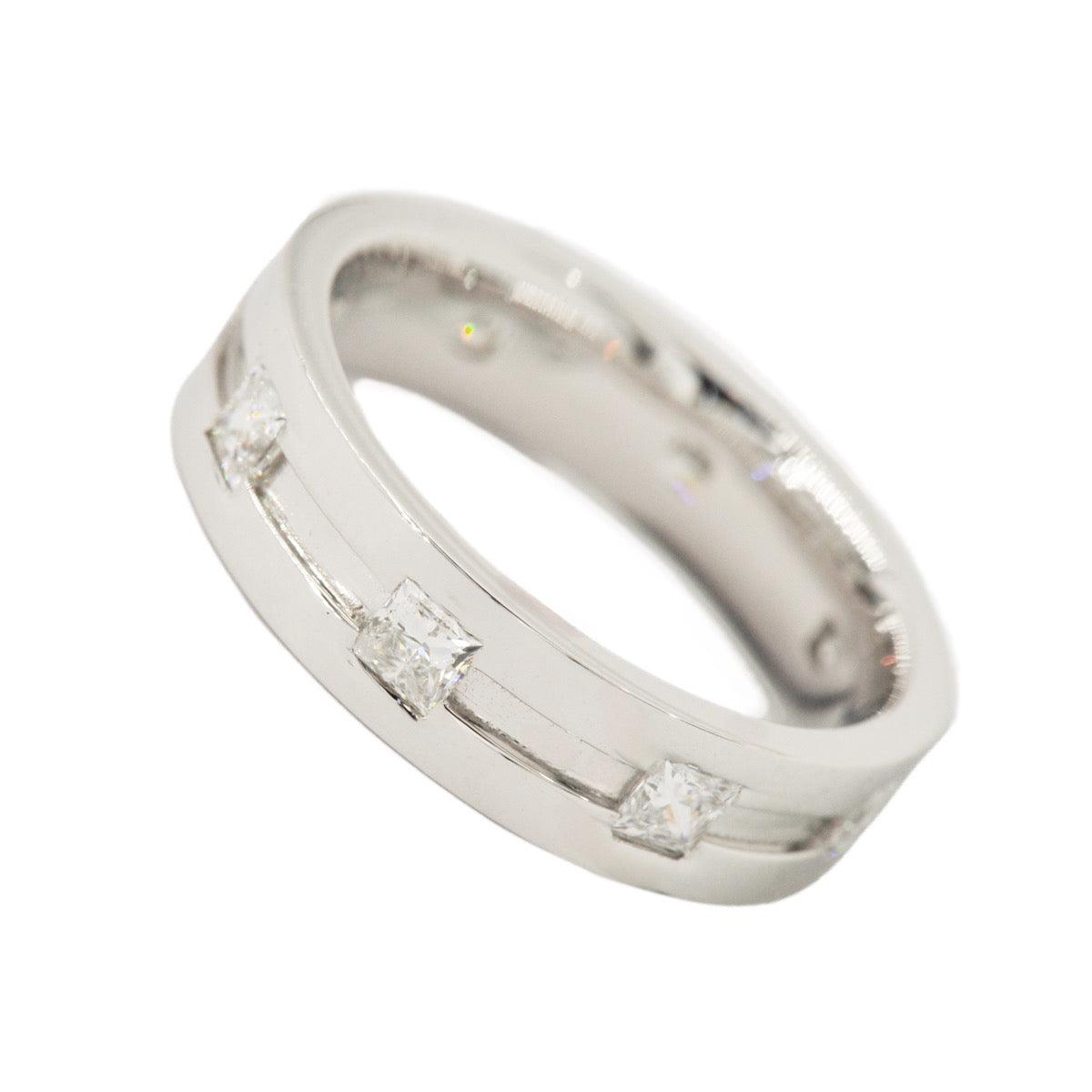 Custom Men’s Princess Cut Diamond 6mm Band - Johnny Dang & Co