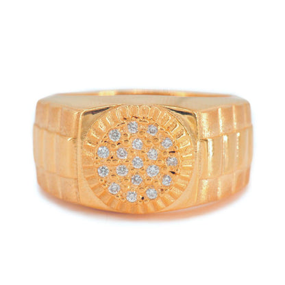 Custom Gold 0.20CT Diamond Mens Ring - Johnny Dang & Co