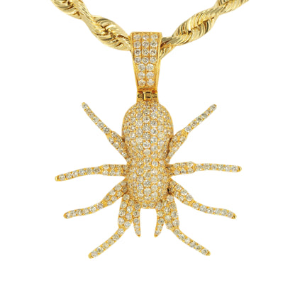 10KY 1.25CTW Diamond 1.25ct Spider Pendant And 24” Rope Chain Bundle - Johnny Dang & Co