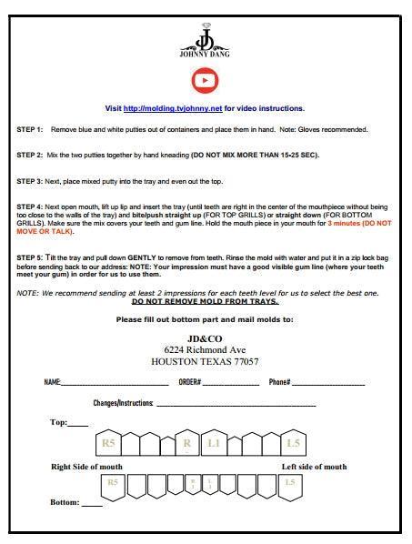 Easy DIY Dental Molding kit and Instructions-Single Kit - Johnny Dang & Co