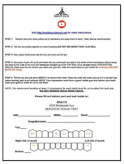 Easy DIY Dental Molding kit and Instructions-Single Kit - Johnny Dang & Co