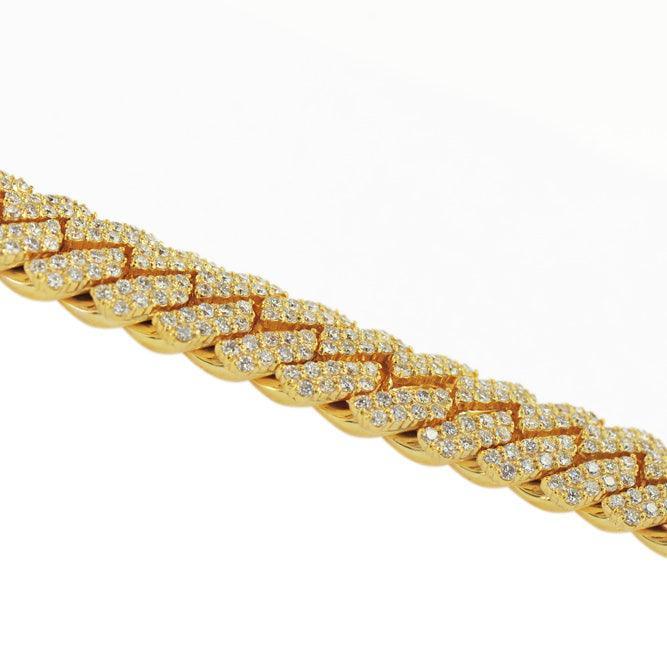 JDBR133.6 - CUSTOM DIAMOND CUBAN BRACELET - Johnny Dang & Co