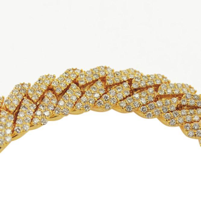 JDBR133.6 - CUSTOM DIAMOND CUBAN BRACELET - Johnny Dang & Co