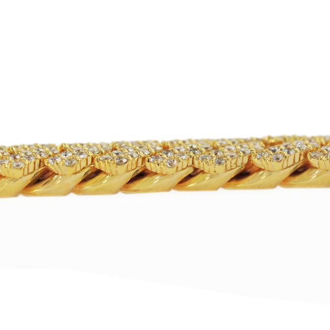 JDBR133.6 - CUSTOM DIAMOND CUBAN BRACELET - Johnny Dang & Co