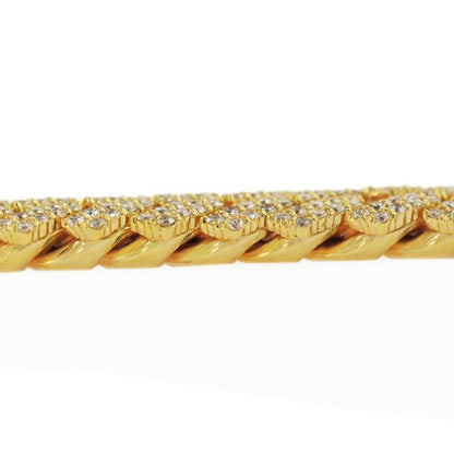JDBR133.6 - CUSTOM DIAMOND CUBAN BRACELET - Johnny Dang & Co