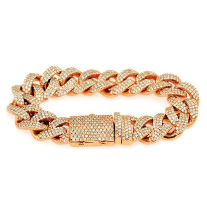 JDBR121.8 - DIAMOND CUBAN LINK BRACELET - Johnny Dang & Co