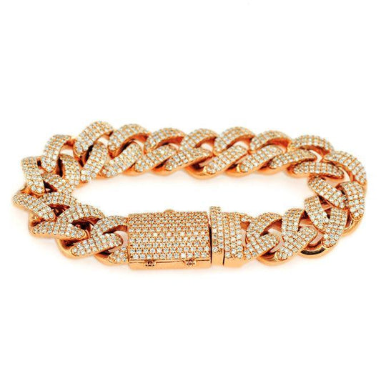 JDBR121.8 - DIAMOND CUBAN LINK BRACELET - Johnny Dang & Co