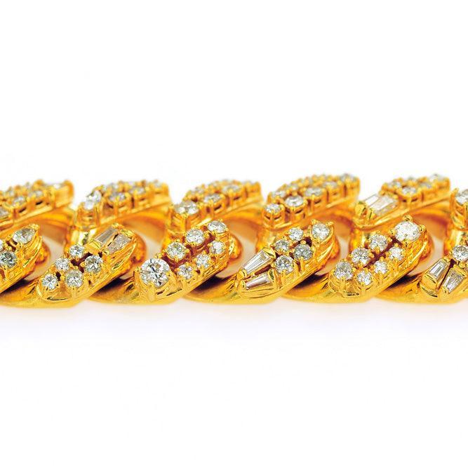 JDBR2691 - DIAMOND CUBAN LINK BRACELET - Johnny Dang & Co