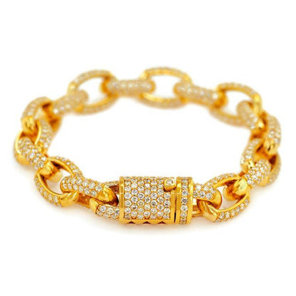 JDBR46.5 - DIAMOND CABLE LINK BRACELET - Johnny Dang & Co