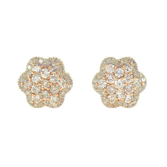JDTK3545 - Diamond Flower Earrings - Johnny Dang & Co