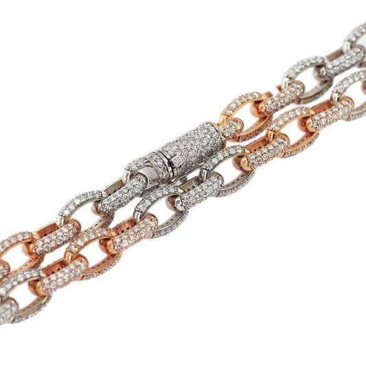 JDN189.8 - DIAMOND 2 TONE CHAIN - Johnny Dang & Co