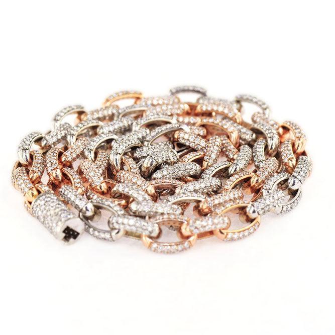 JDN189.8 - DIAMOND 2 TONE CHAIN - Johnny Dang & Co
