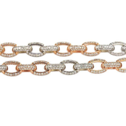 JDN189.8 - DIAMOND 2 TONE CHAIN - Johnny Dang & Co