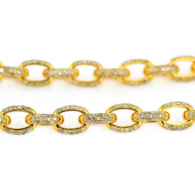 Custom DIAMOND CABLE LINK CHAIN with Diamond Barrel Lock - Johnny Dang & Co