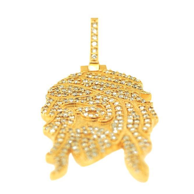 JDP0626182 - DIAMOND JESUS FACE PENDANT - Johnny Dang & Co