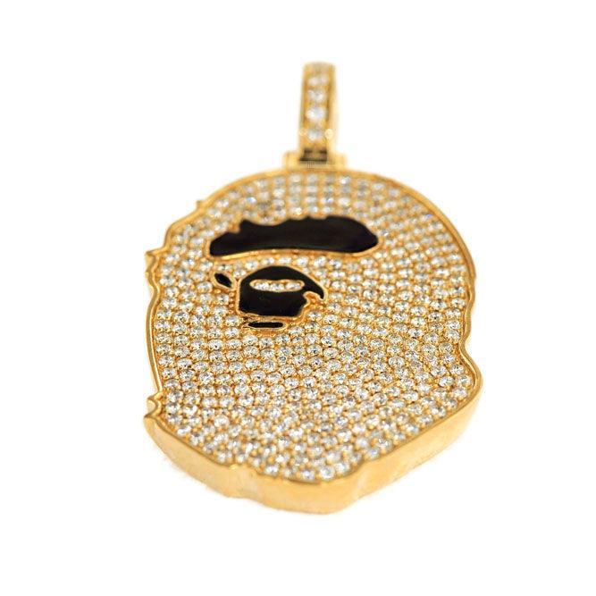 JDP1102173 - CUSTOM DIAMOND BATHING APE (BAPE) PENDANT - Johnny Dang & Co