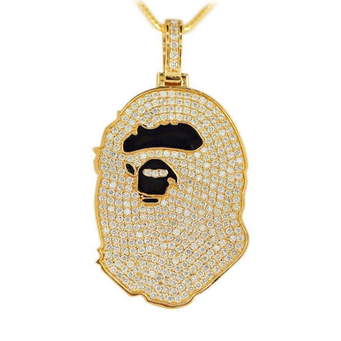 JDP1102173 - CUSTOM DIAMOND BATHING APE (BAPE) PENDANT - Johnny Dang & Co