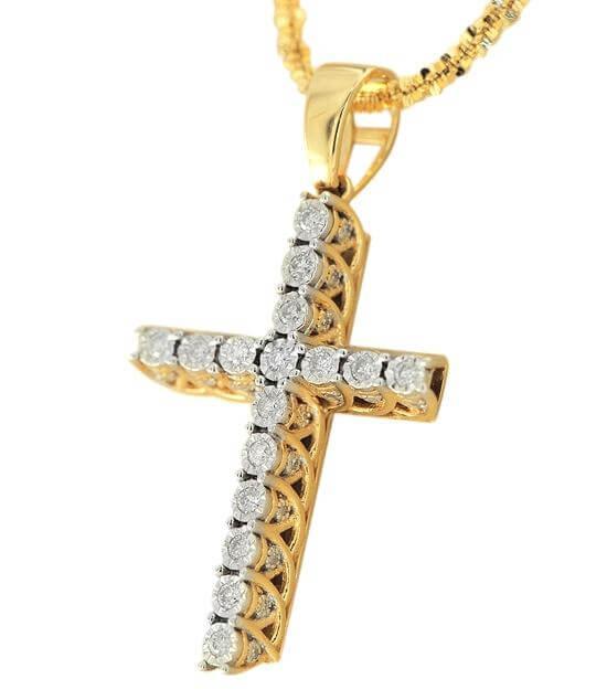 JDTK-P11211728-FD--Custom Diamond Cross Pendant - Johnny Dang & Co