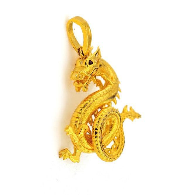 JDTK131181 - Custom Gold Dragon Pendant - Johnny Dang & Co
