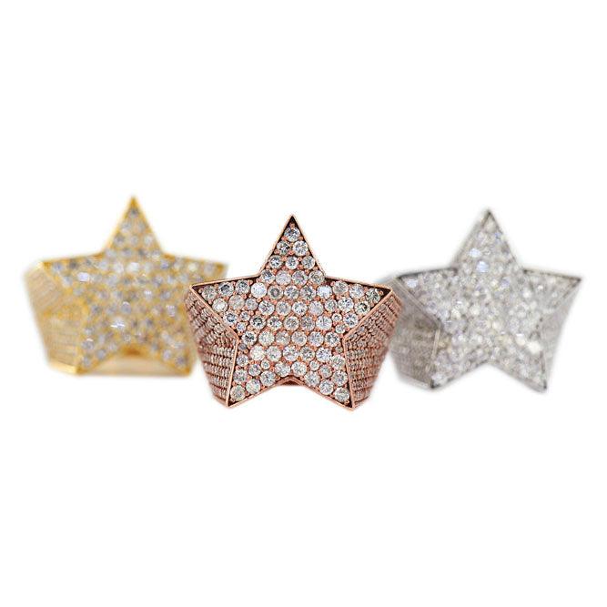 1JDR23.3 - CUSTOM DIAMOND STAR RING - Johnny Dang & Co