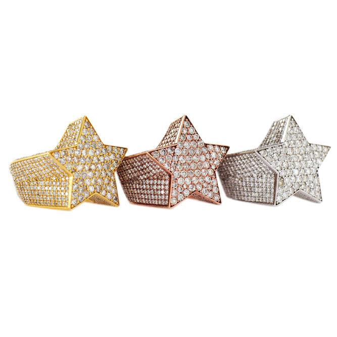 1JDR23.8 - CUSTOM DIAMOND STAR RING - Johnny Dang & Co