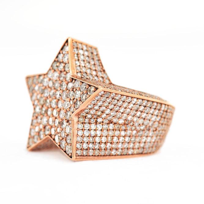 1JDR23.3 - CUSTOM DIAMOND STAR RING - Johnny Dang & Co