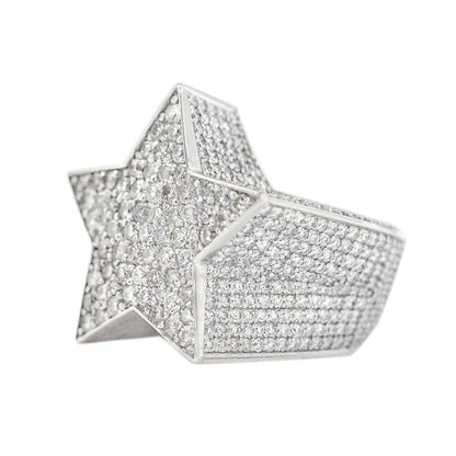 1JDR23.8 - CUSTOM DIAMOND STAR RING - Johnny Dang & Co