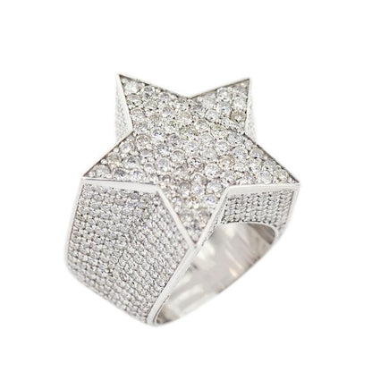 1JDR23.8 - CUSTOM DIAMOND STAR RING - Johnny Dang & Co