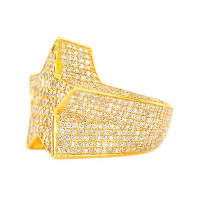 1JDR24.2 - CUSTOM DIAMOND STAR RING - Johnny Dang & Co