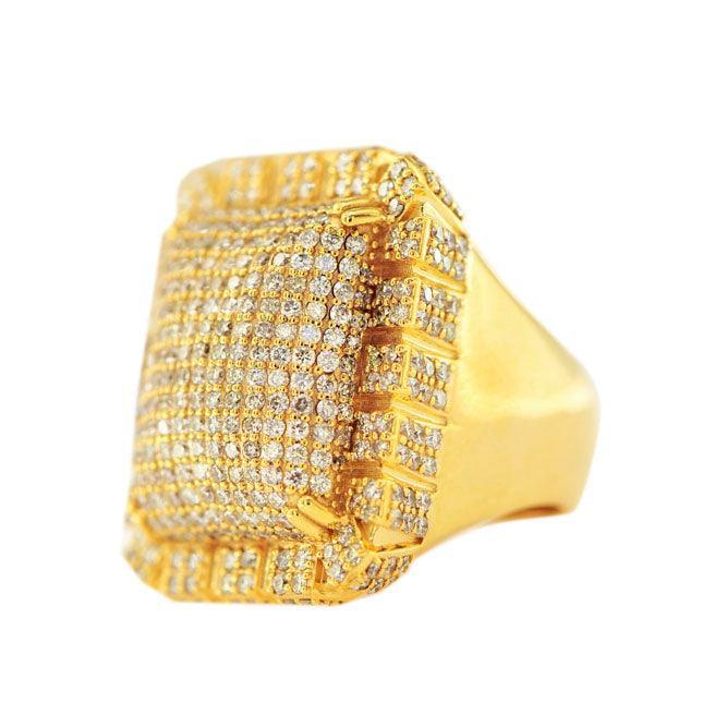 JDR55402 - CUSTOM DIAMOND SIGNET RING - Johnny Dang & Co