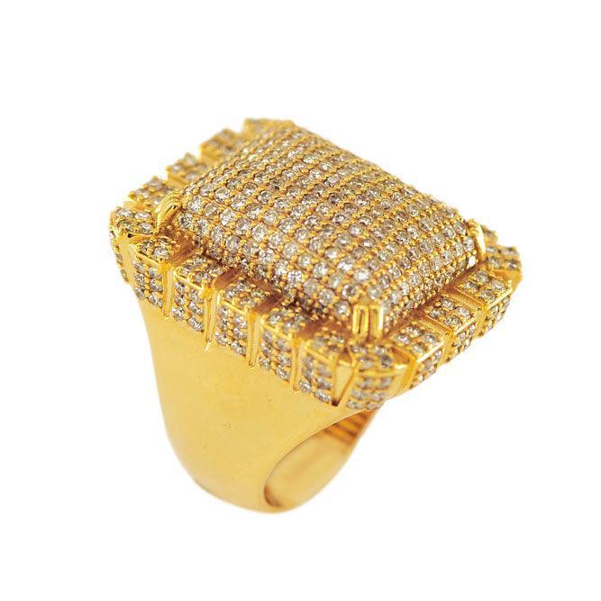 JDR55402 - CUSTOM DIAMOND SIGNET RING - Johnny Dang & Co