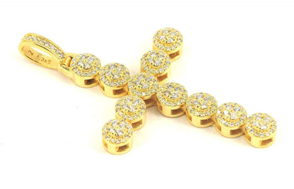 JDTK-HP22-137 14KY 1.90CTW DIAMOND CUSTER DESIGN CROSS - Johnny Dang & Co