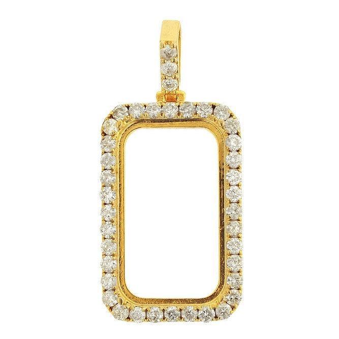 JDTK-1P190301- Custom Diamond Memory / Pamp Suisse Gold Bar Frame Pendant - Johnny Dang & Co